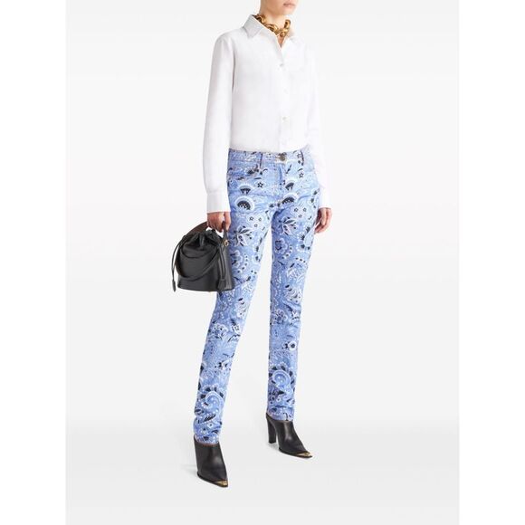 Etro Women Printed Denim Jeans